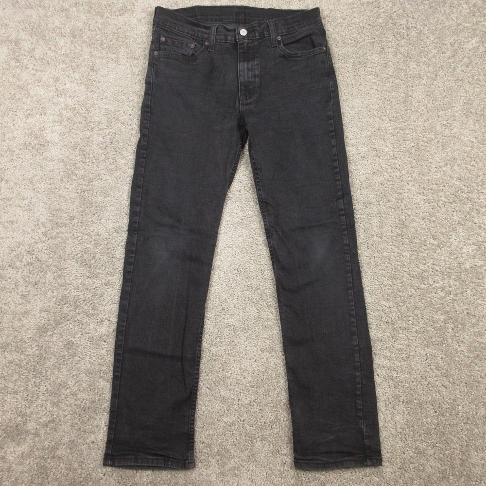 Levis Jeans Mens 32x29 (Tag 33x32) Black 511 Slim Straight Faded Wash Denim Pant